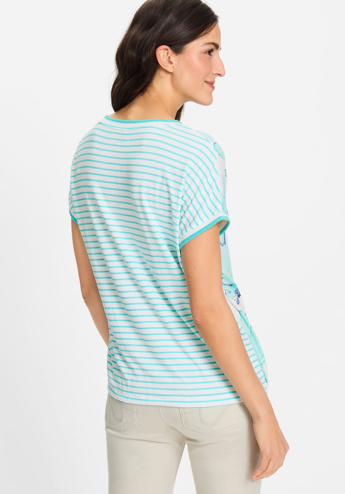 Mixed Print Embellished T-Shirt