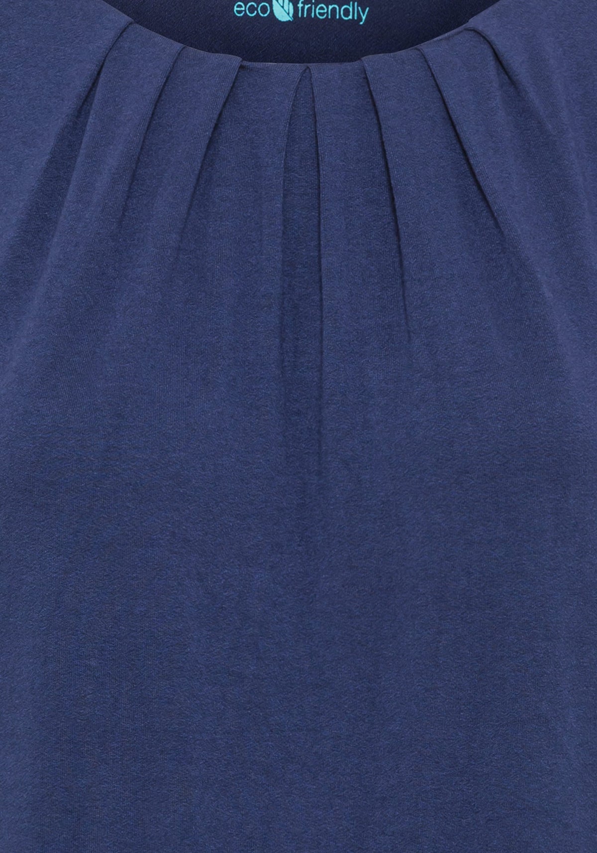 Shell with Pleated Neckline
