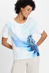Large Scale Floral Print T-Shirt