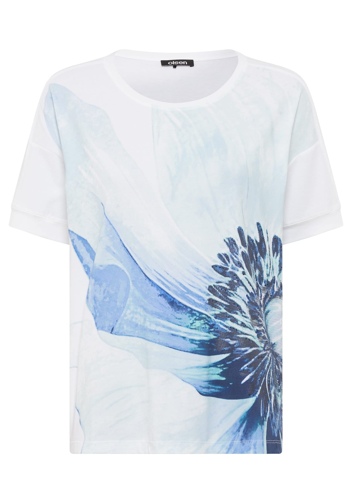 Large Scale Floral Print T-Shirt