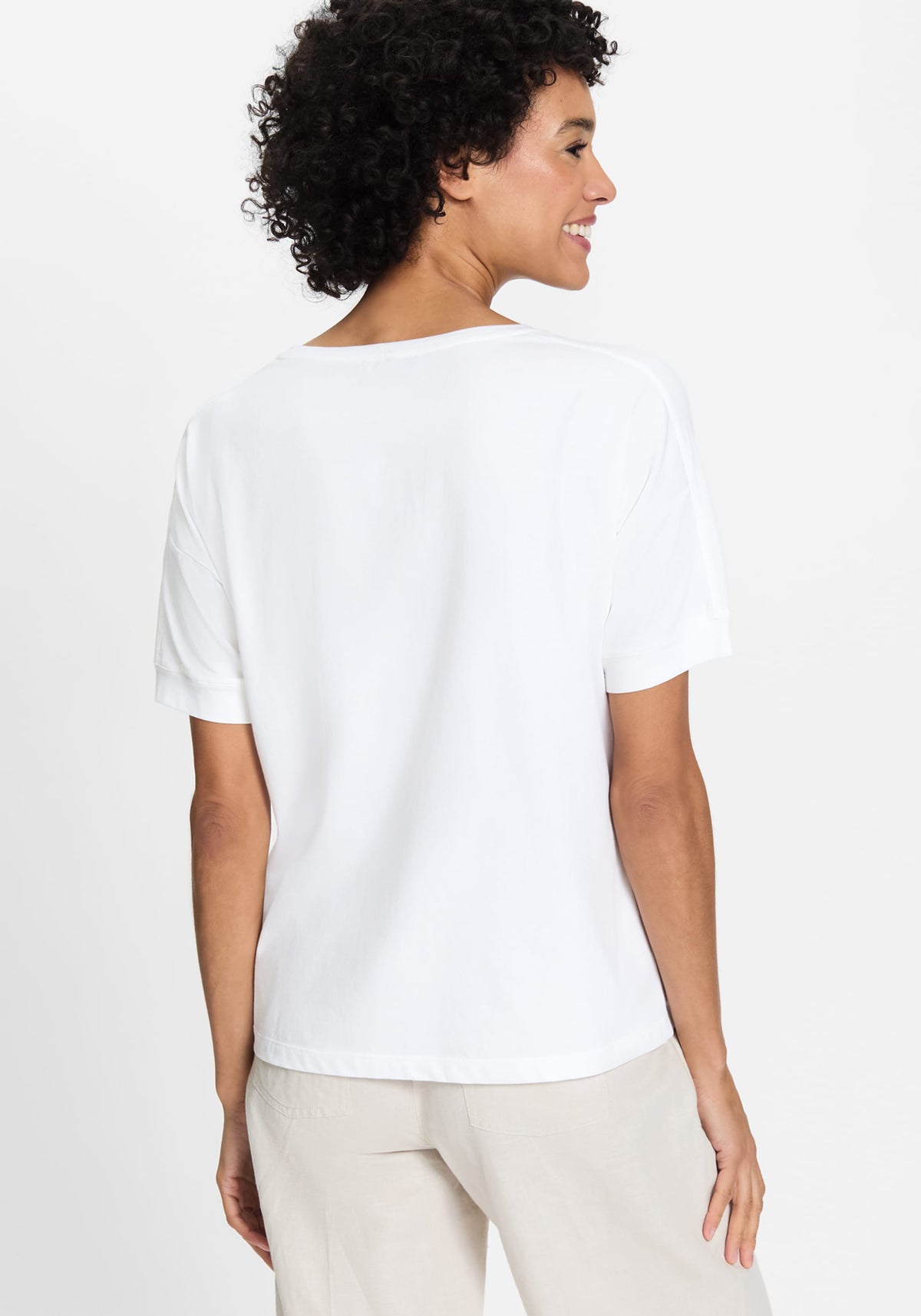 Large Scale Floral Print T-Shirt