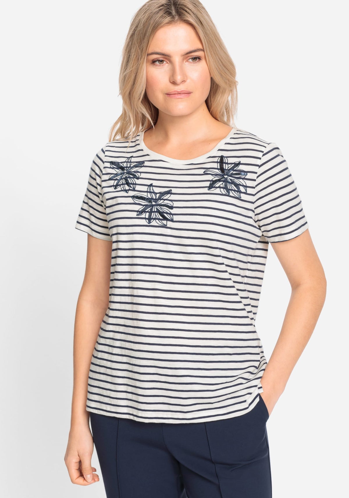 Sequin and Stripe T-Shirt