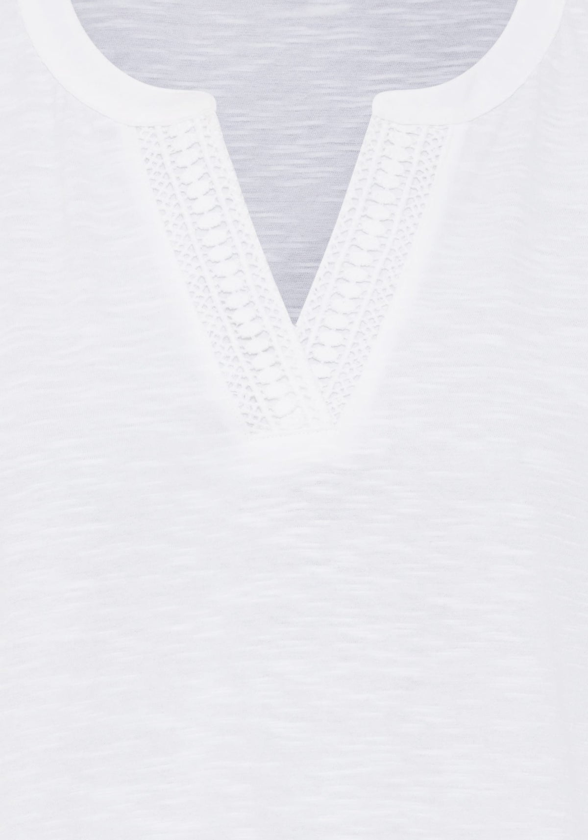 T-Shirt à col fendu avec broderie