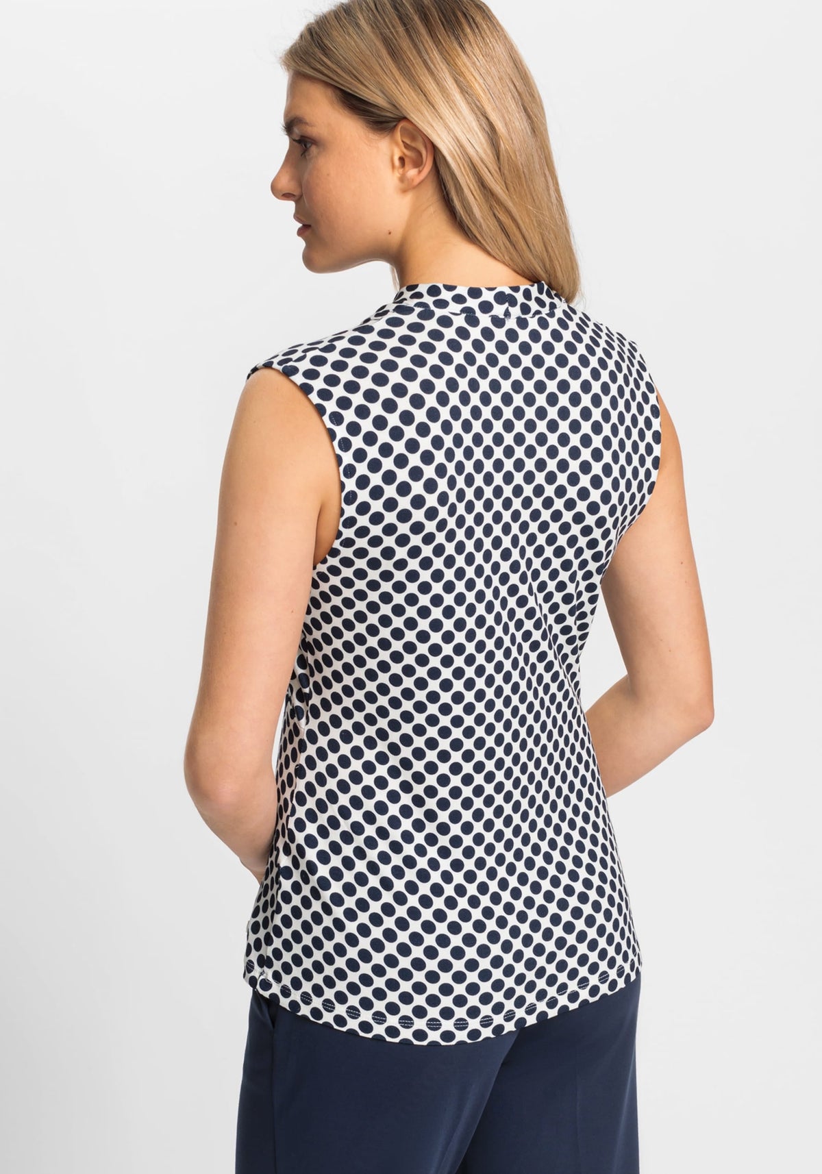 Polka Dot Sleeveless Shell