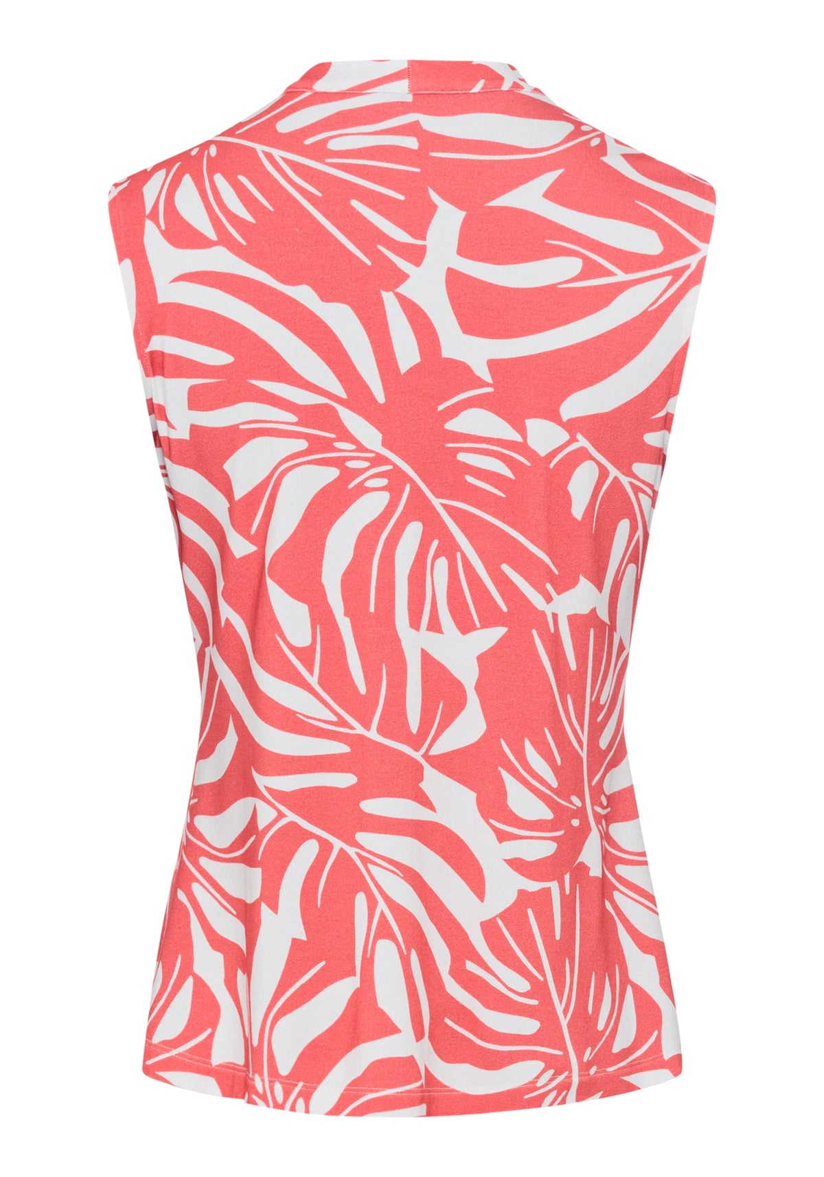 Gathered Front Tropic Print Shell