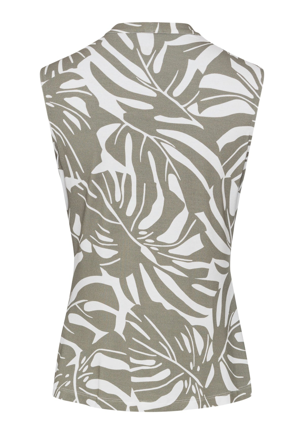Gathered Front Tropic Print Shell