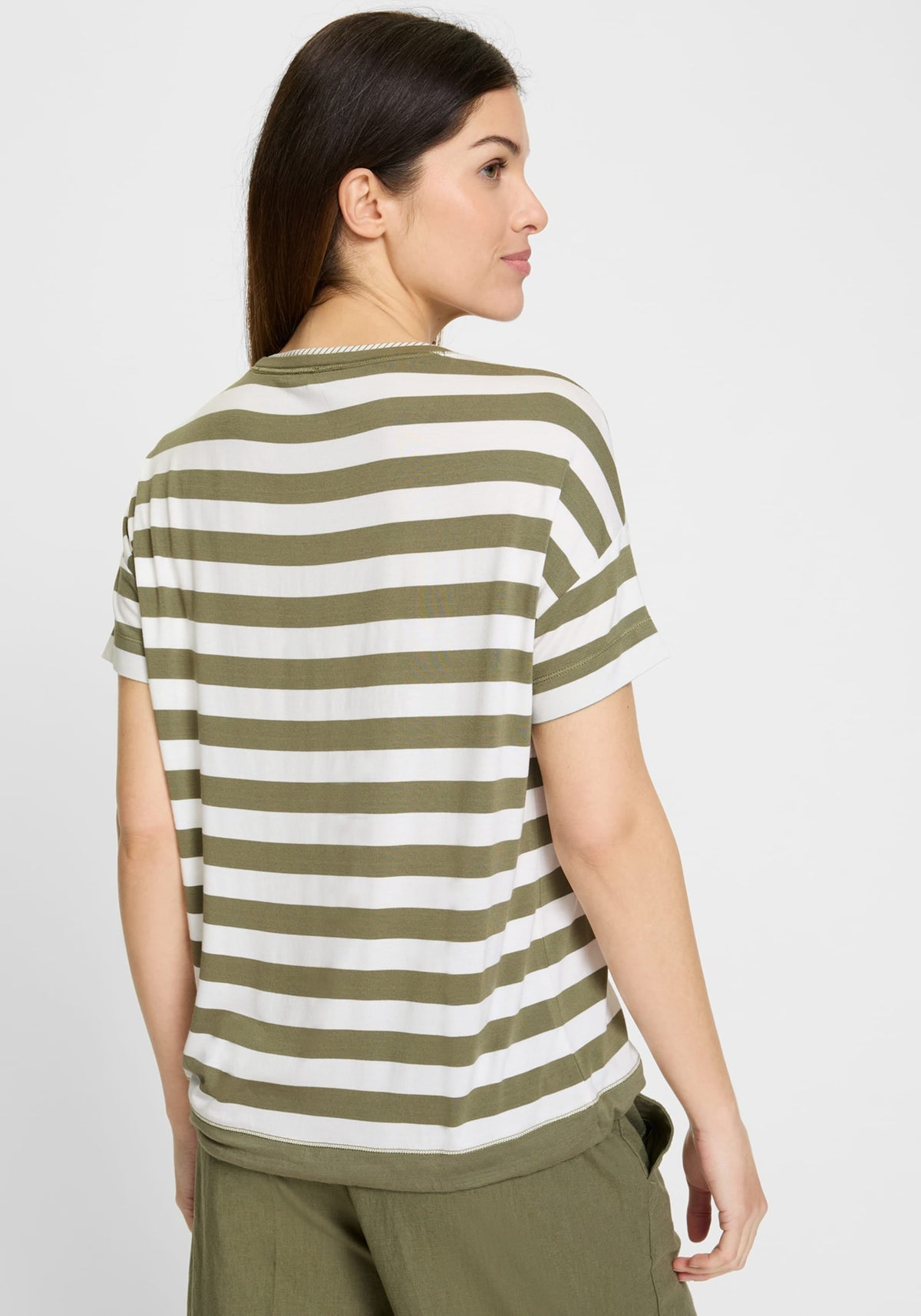 Striped Tee with Puff Print Detail