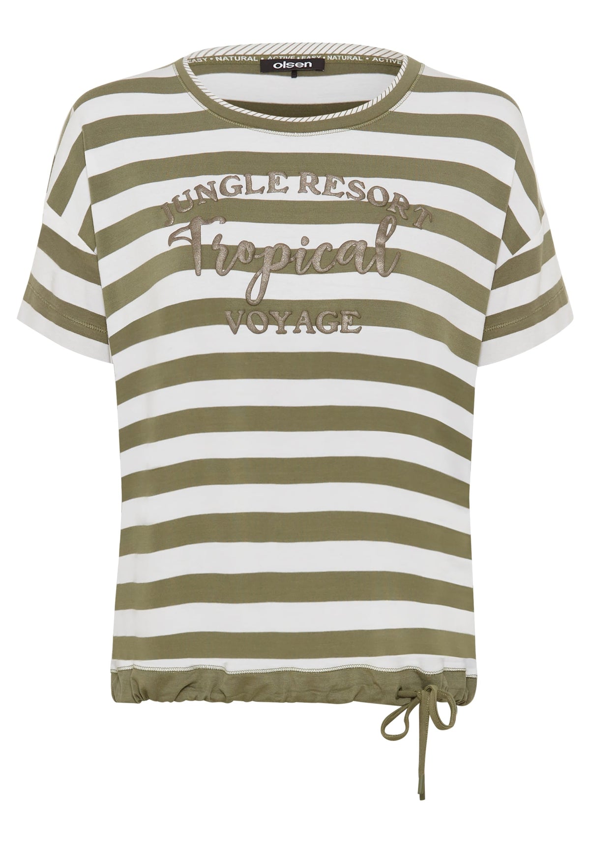Striped Tee with Puff Print Detail