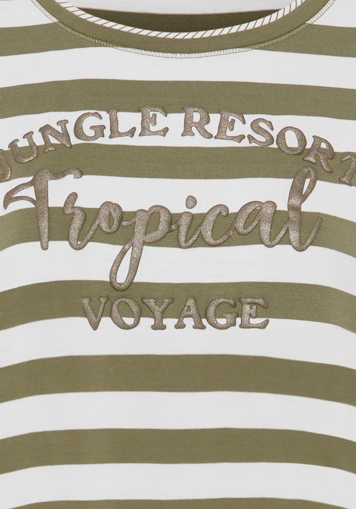 Striped Tee with Puff Print Detail