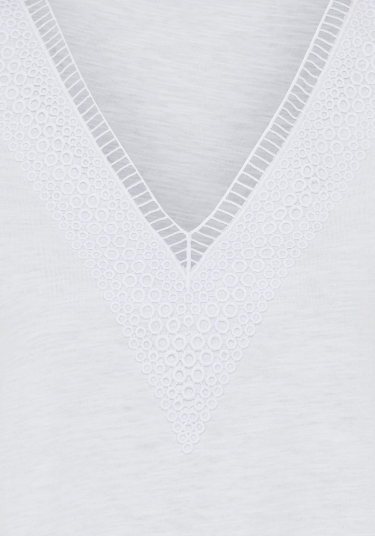 Modern Eyelet V-Neck T-Shirt