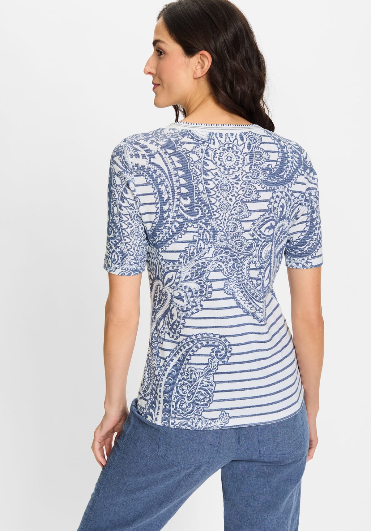 Paisley Denim Print T-Shirt