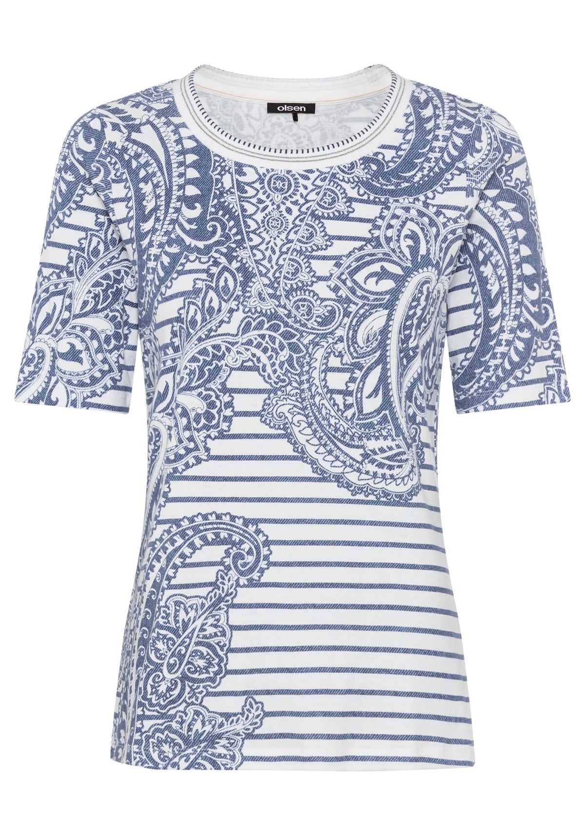 Paisley Denim Print T-Shirt