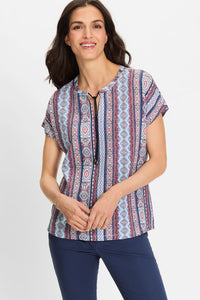 Ornamental Border Print T-Shirt