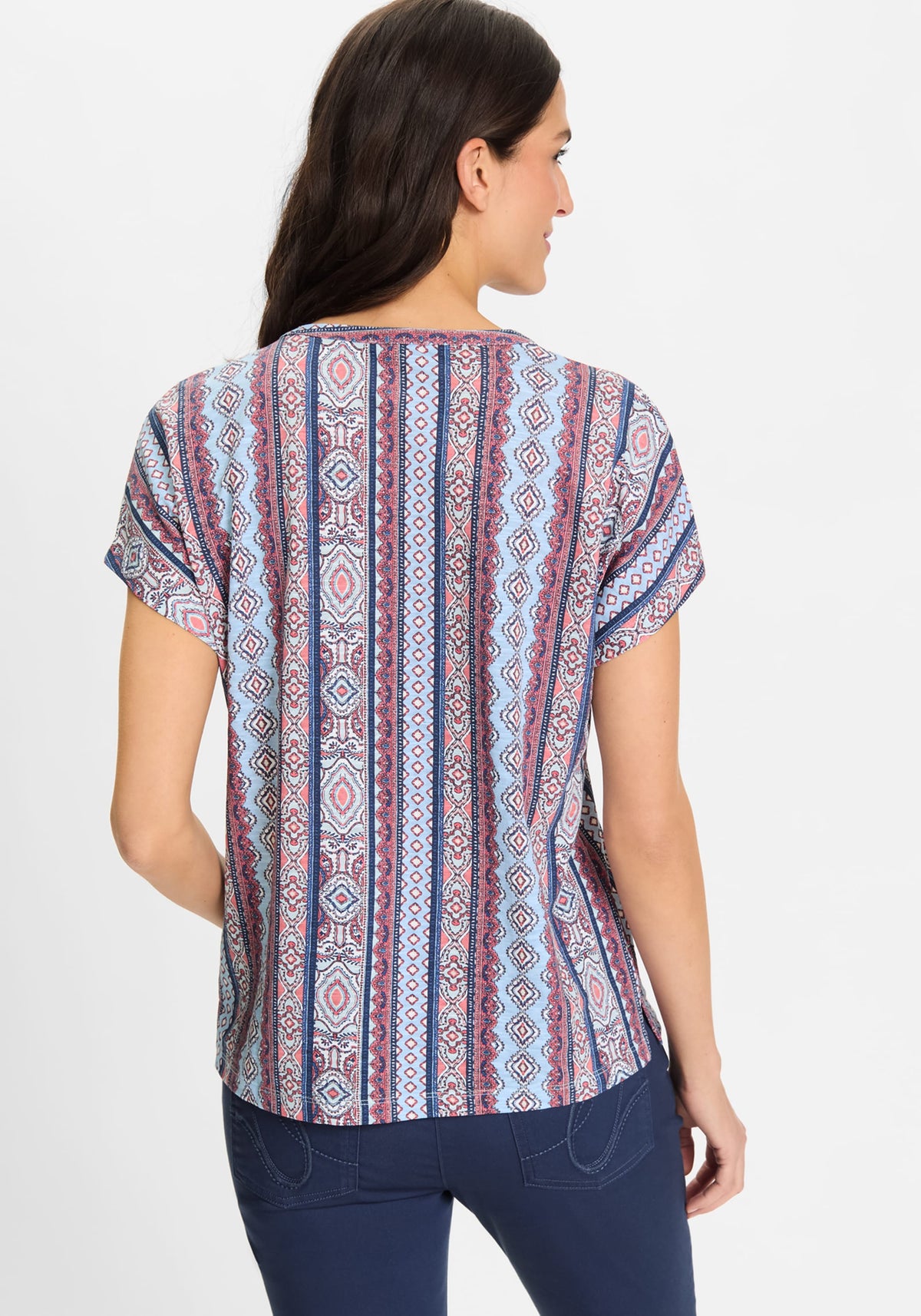Ornamental Border Print T-Shirt