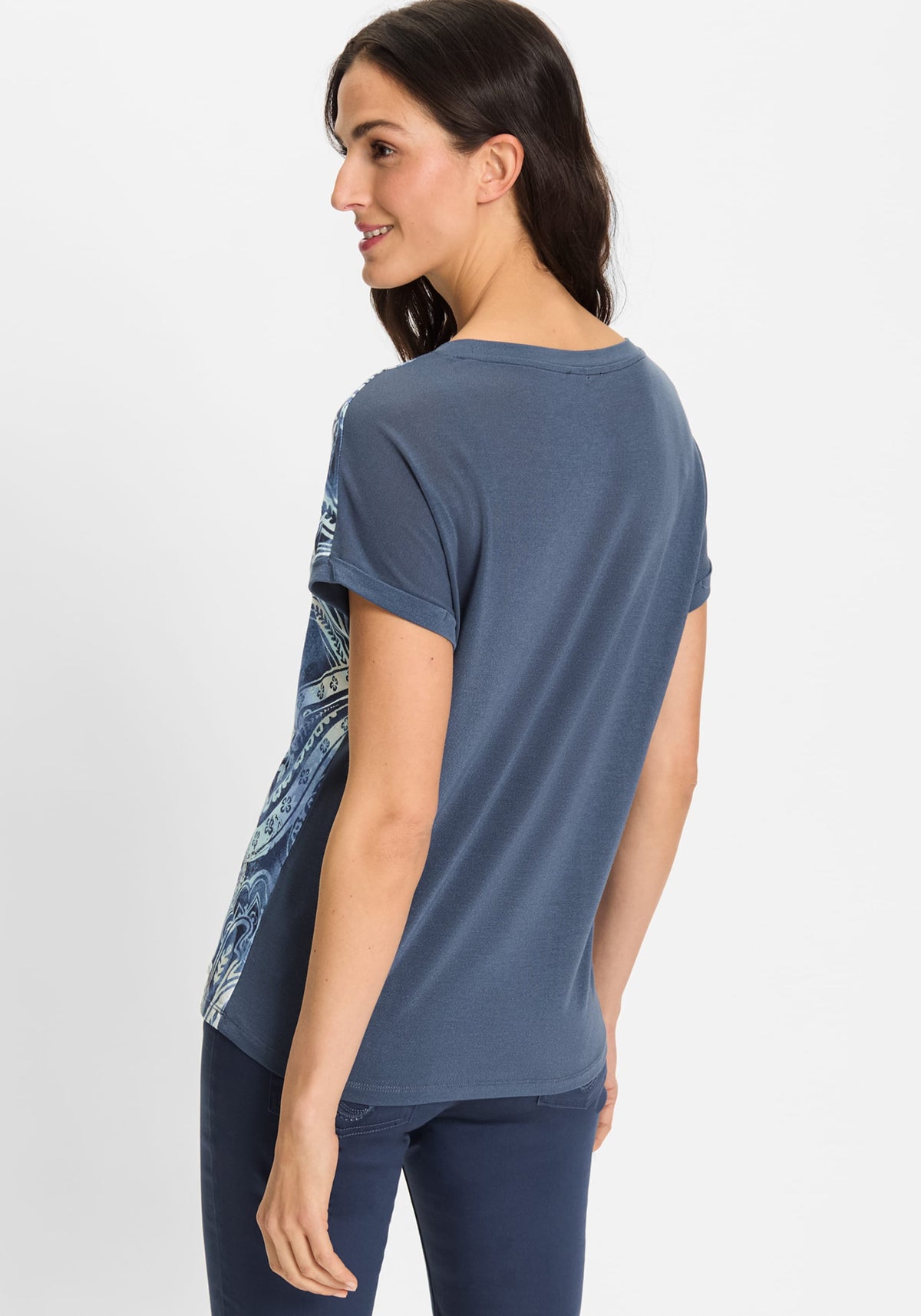 Paisley and Foil Print T-Shirt
