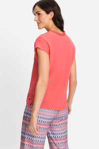 Prairie Floral Keyhole Neck T-Shirt