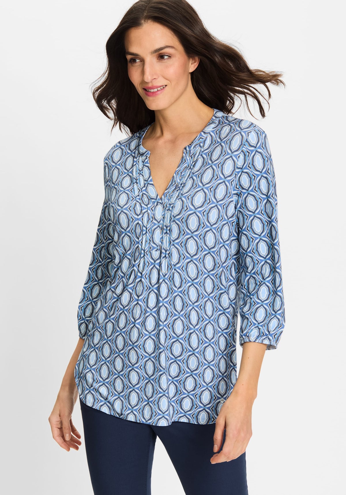 Ornamental Print Tunic T-Shirt
