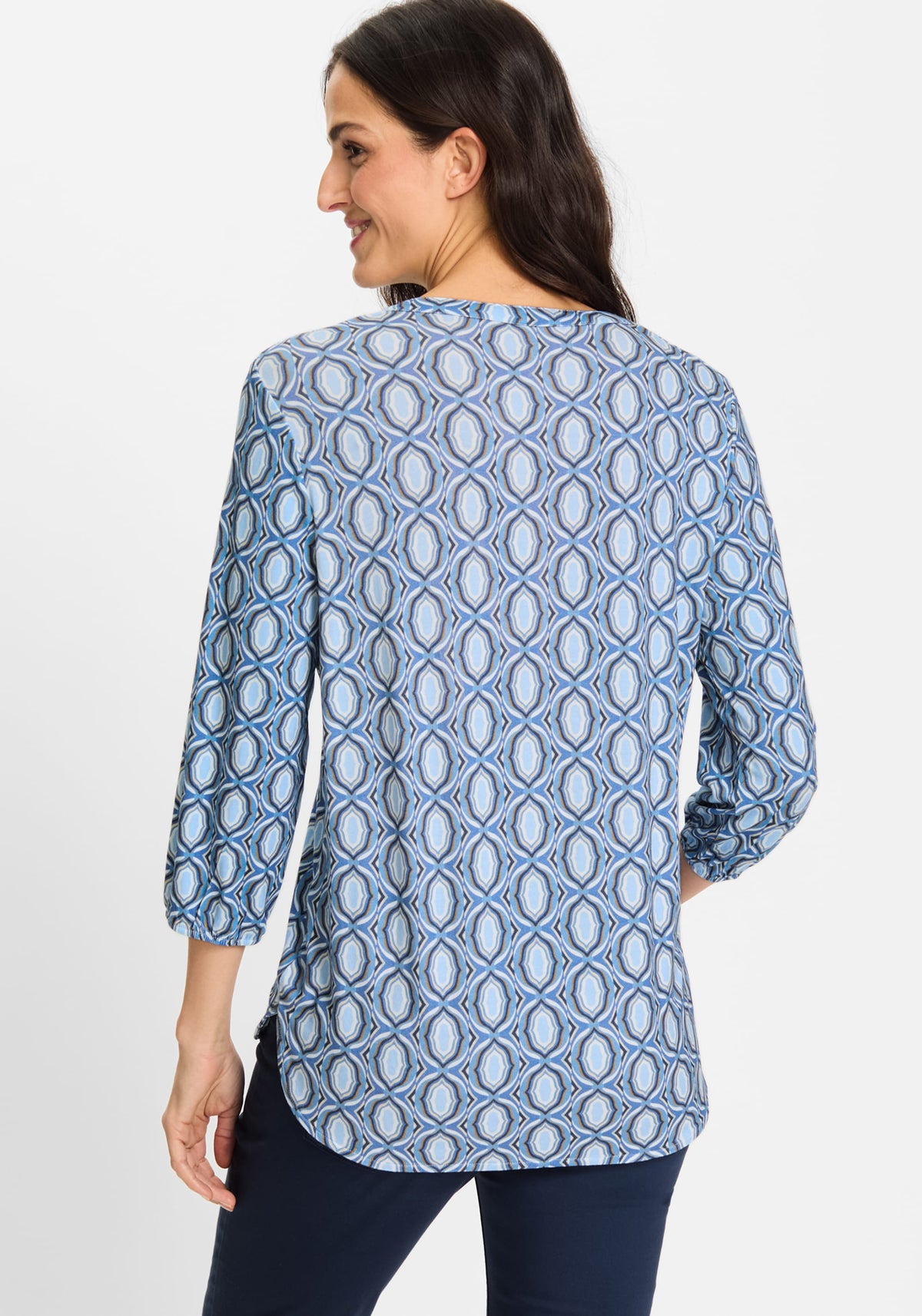 Ornamental Print Tunic T-Shirt