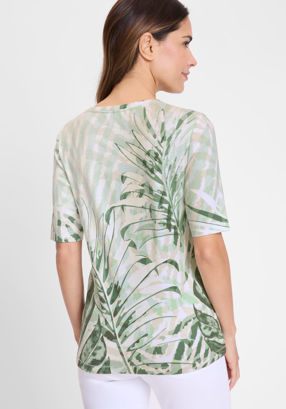 Embellished Palm Print T-Shirt