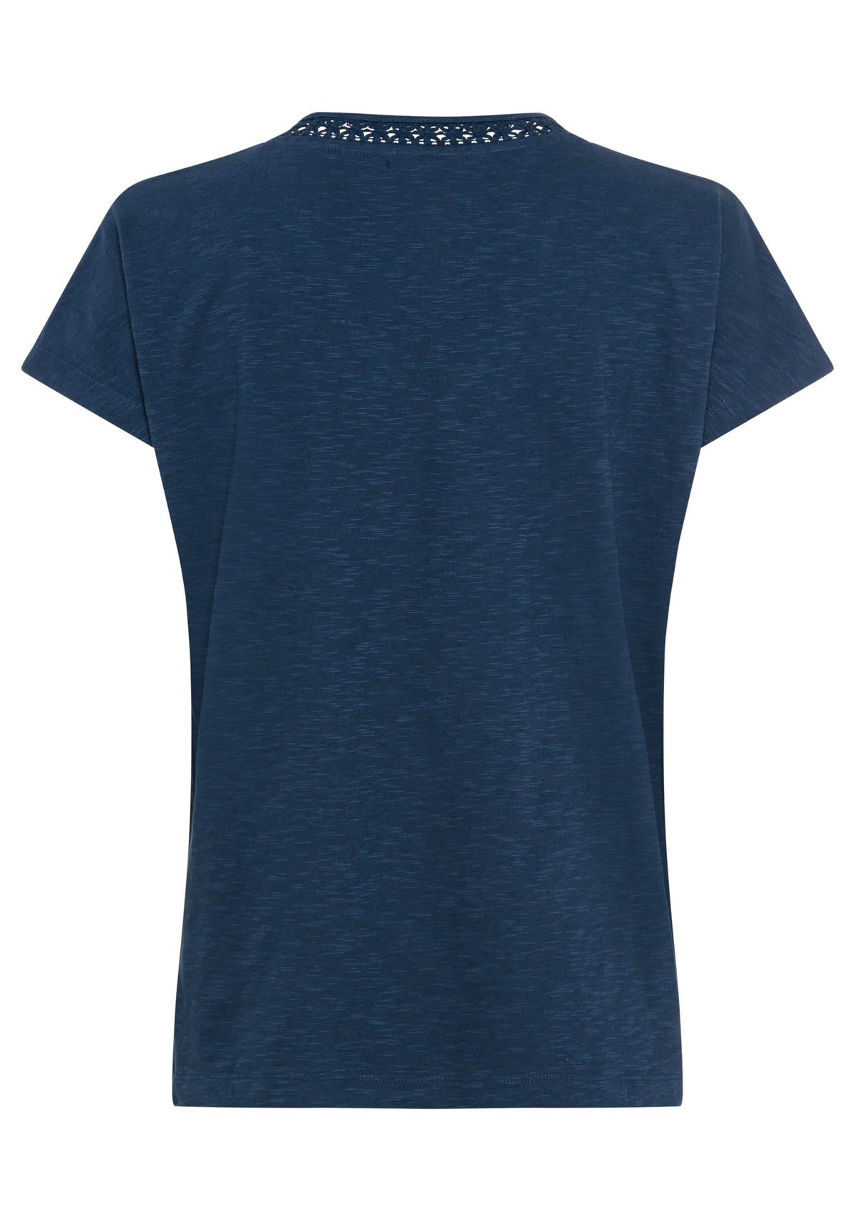Lace Trim V-Neck T-Shirt
