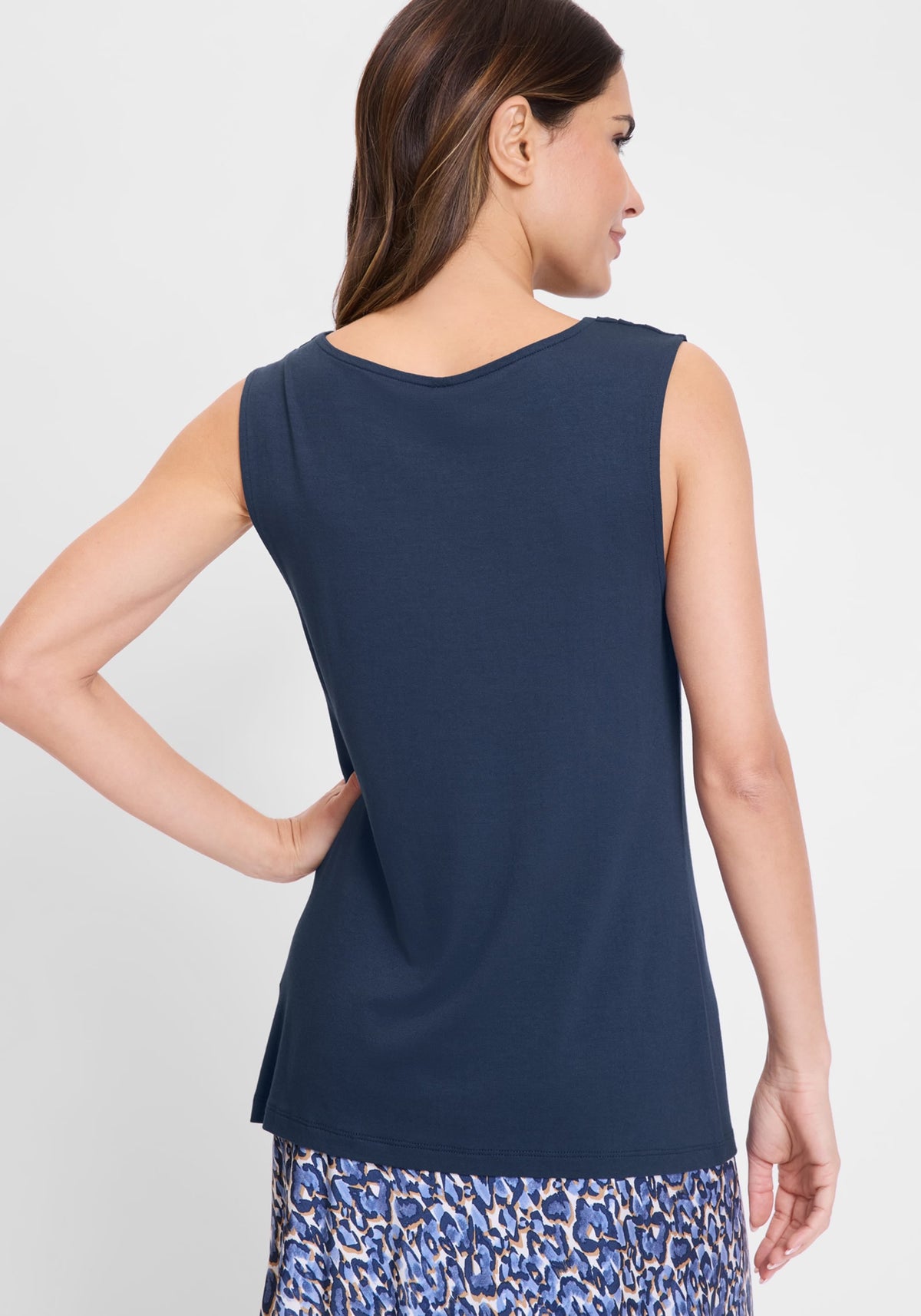 Cowl Neck Sleeveless Top