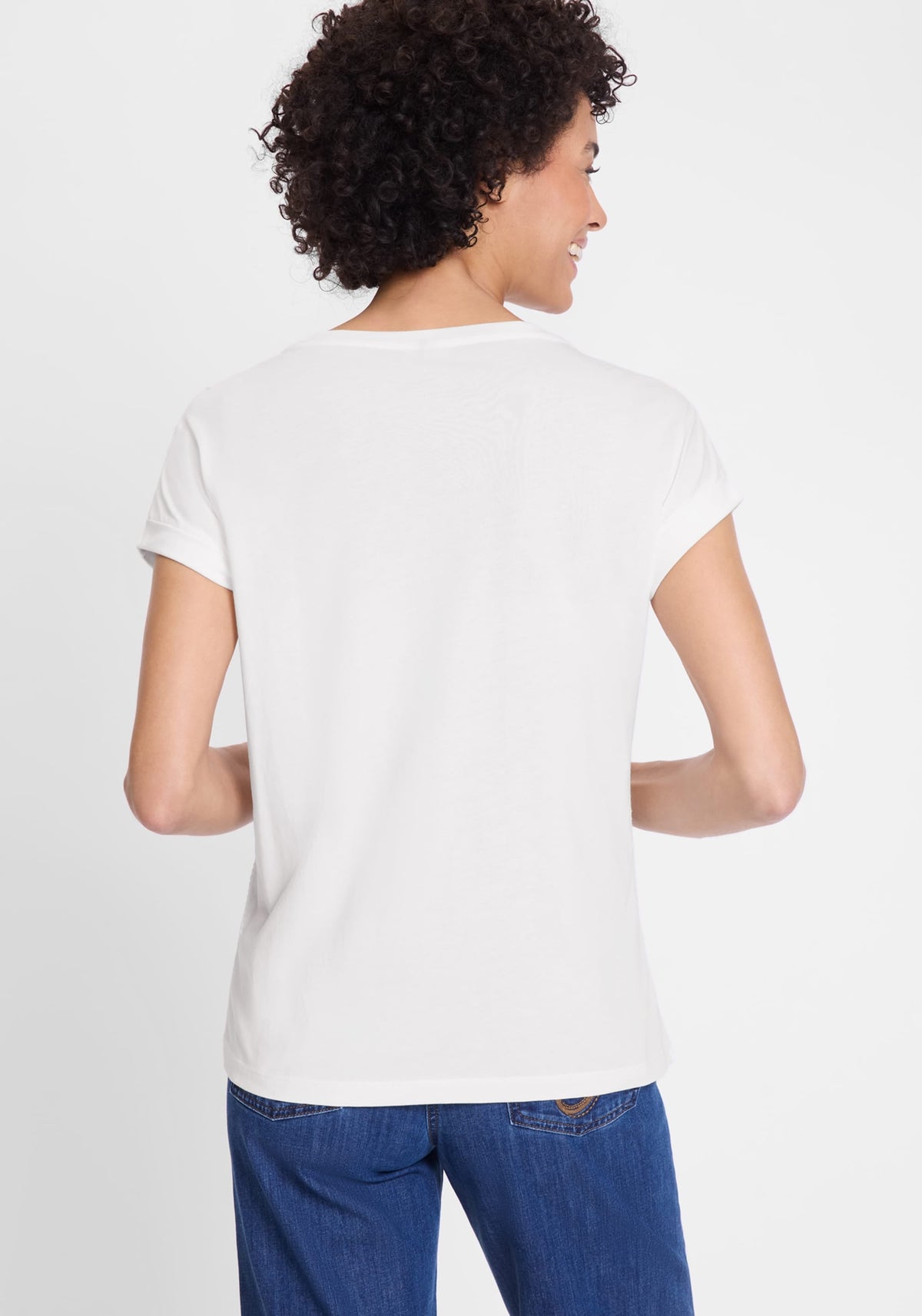 T-Shirt à dentelle sur le devant
