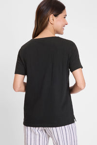 Linen Blend Pull-On Skirt