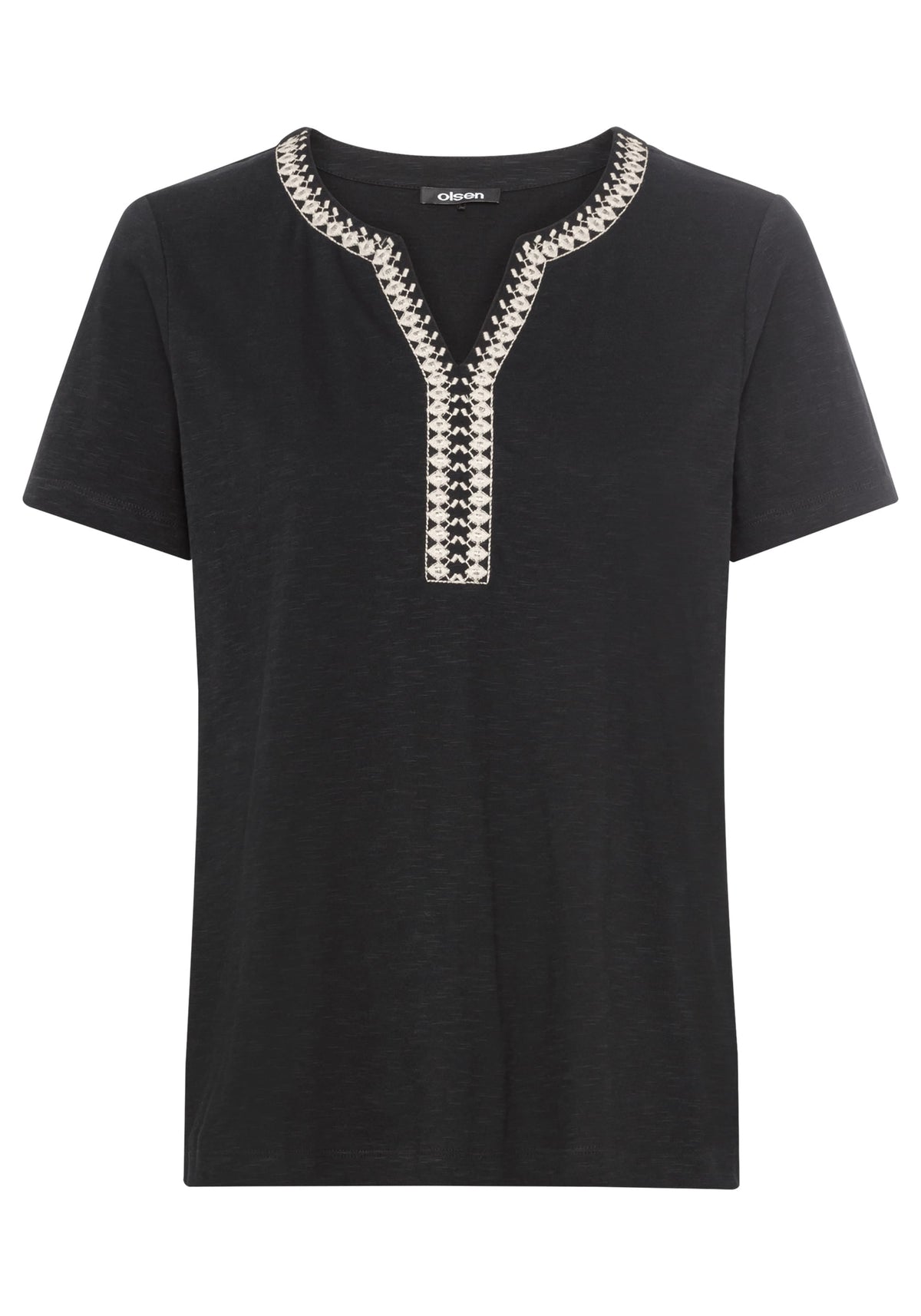 T-shirt à bordures brodées