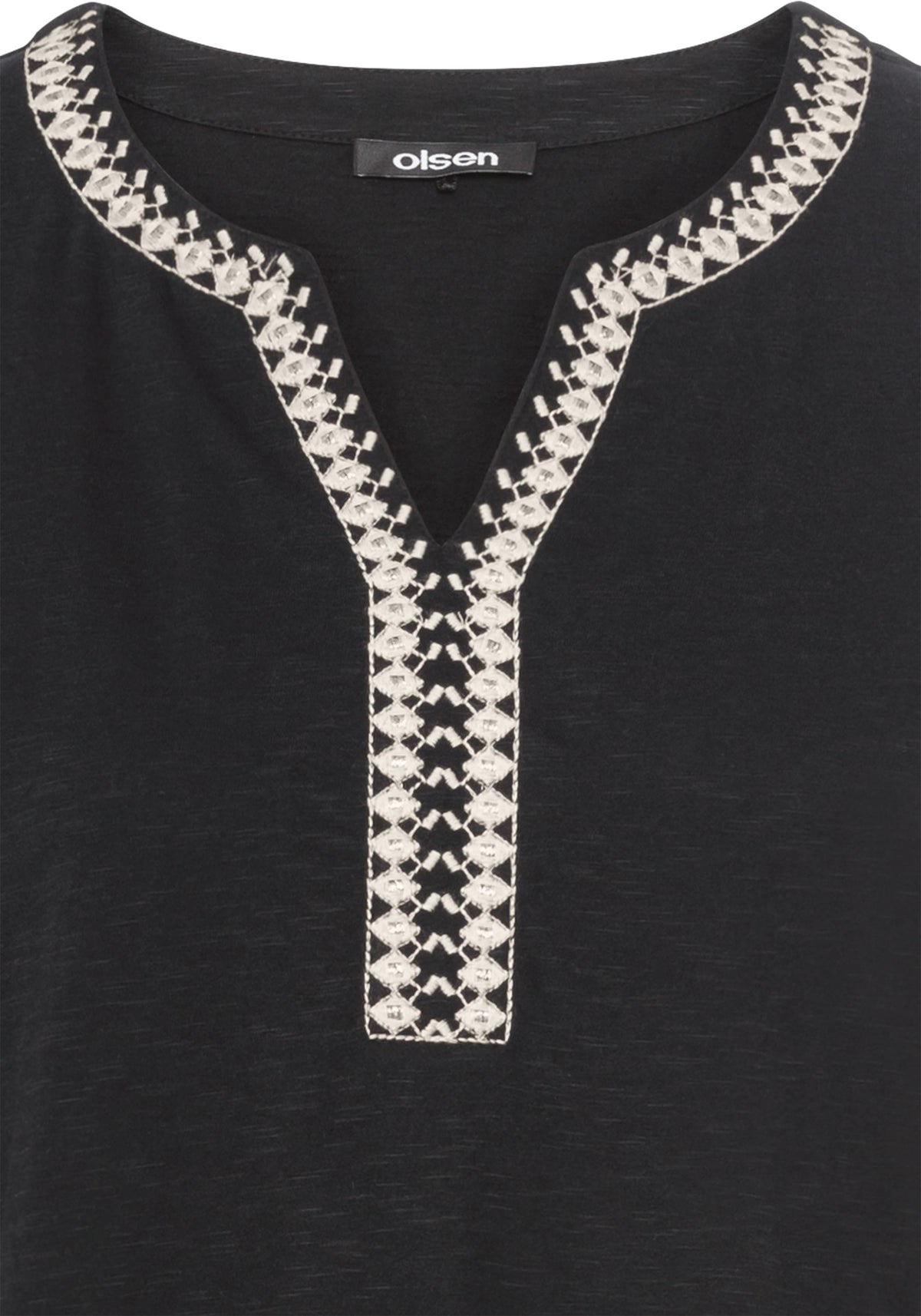 T-shirt à bordures brodées