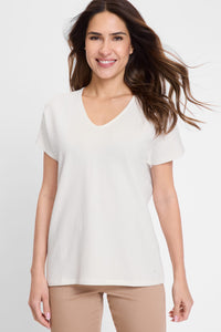 Seersucker V-Neck T-Shirt