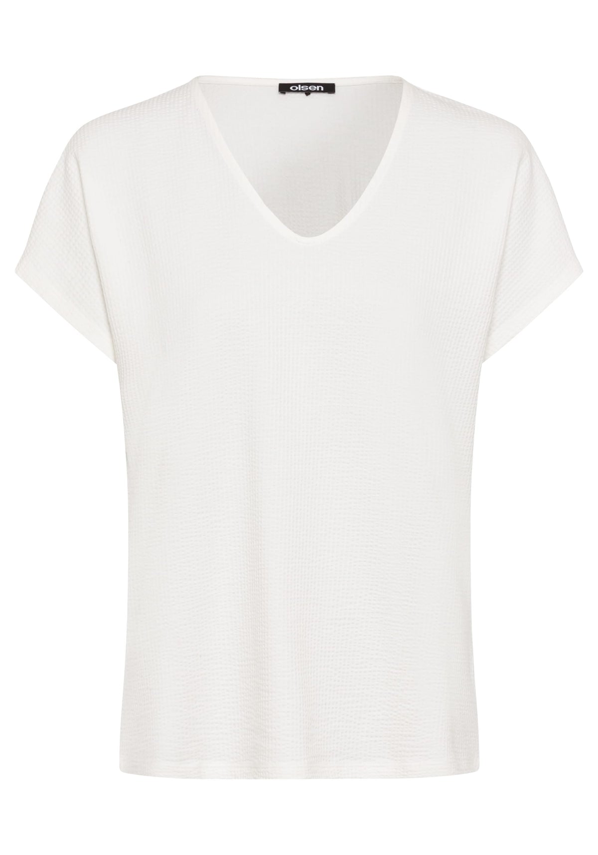 Seersucker V-Neck T-Shirt