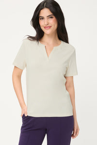 Split Neck T-Shirt