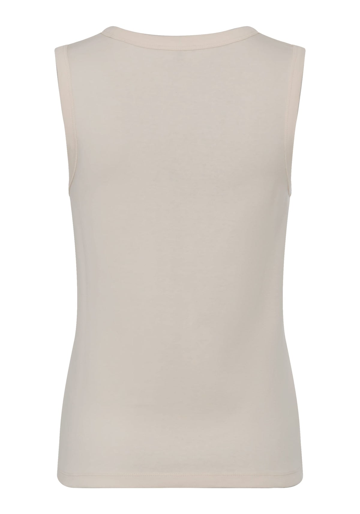 Rounded V-Neck Sleeveless Shell