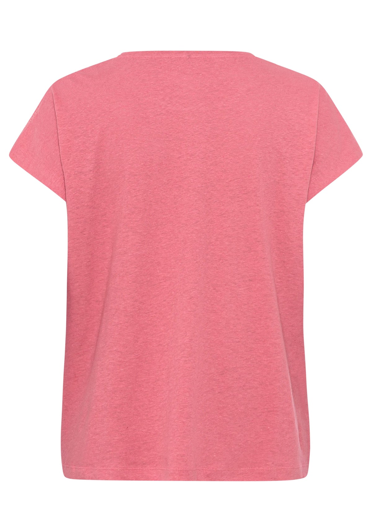 Embroidered Trim Cotton Linen Tee