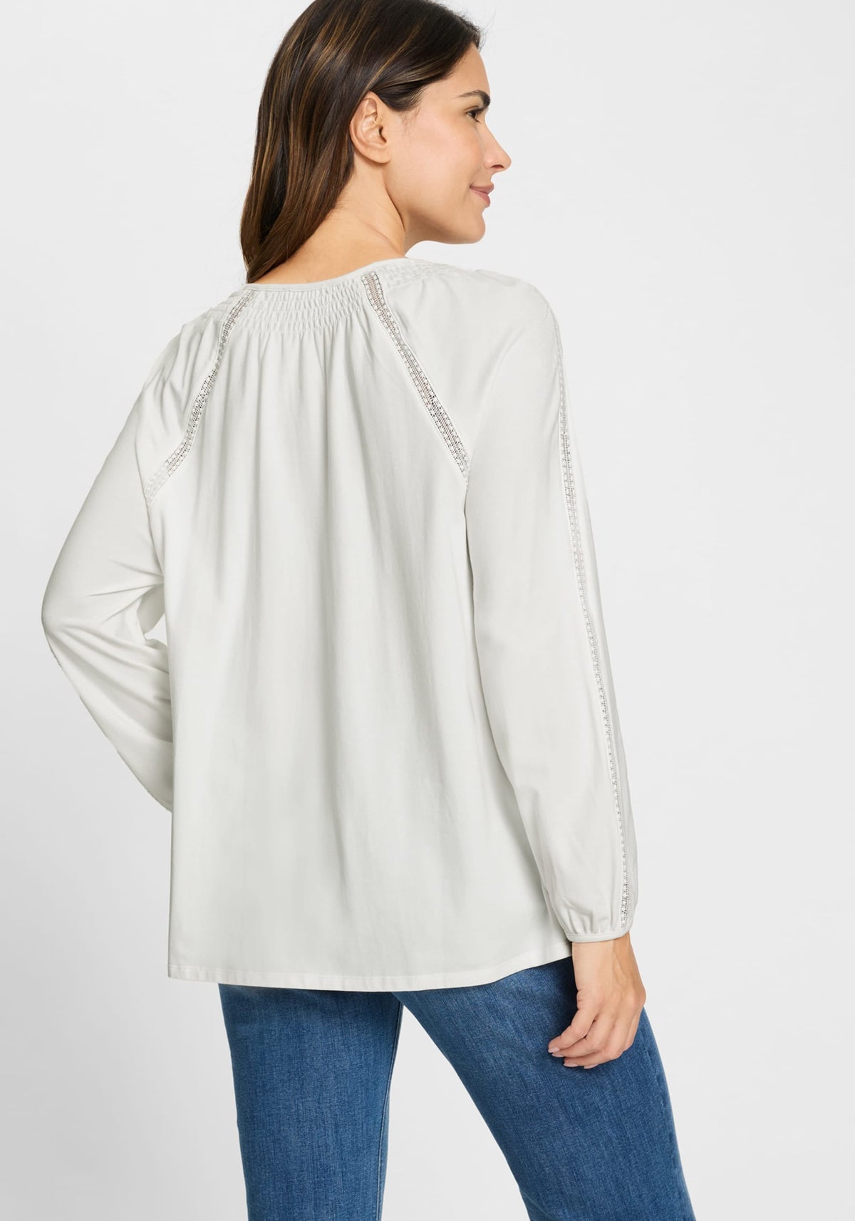 T-shirt en dentelle avec empiècement