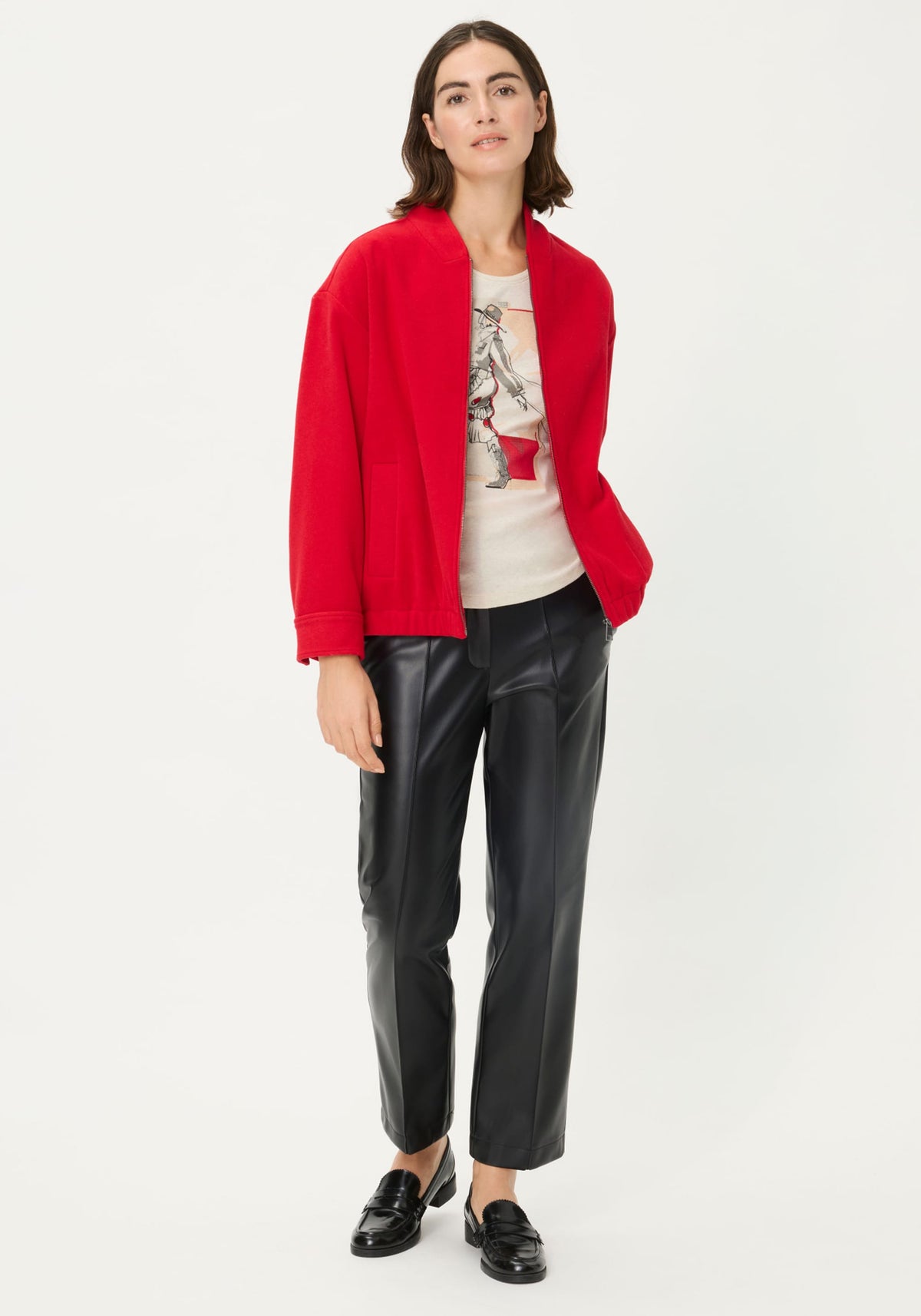 Fashion Girl Placement Print T-Shirt