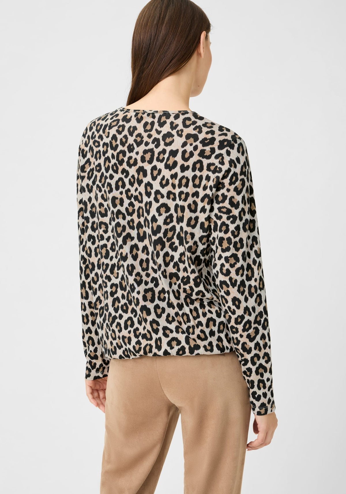 Leopard Keyhole Neck T-Shirt