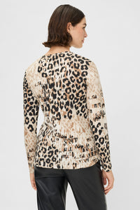 Leopard Keyhole Neck T-Shirt