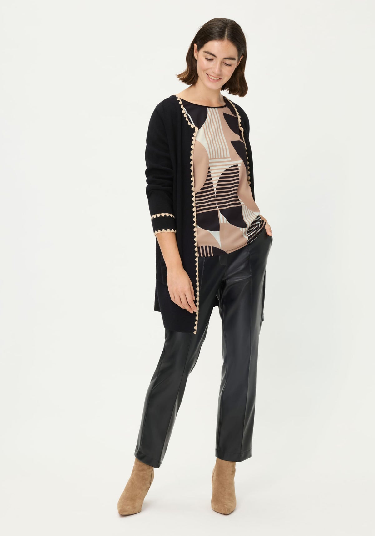 T-shirt géo à supports mixtes