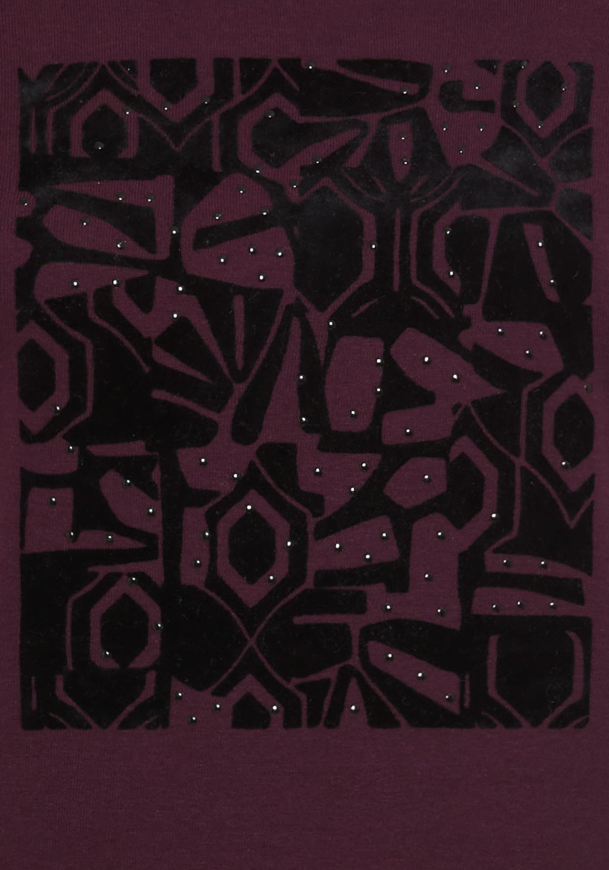 Velvet Placement Print T-Shirt