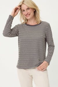 Top en jersey graphique