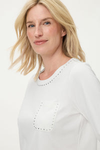 T-Shirt à bordures cloutées