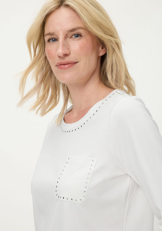 T-Shirt à bordures cloutées