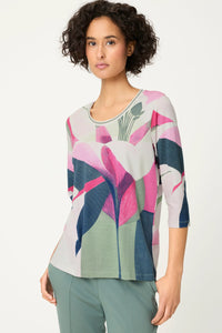 T-shirt à motif floral graphique