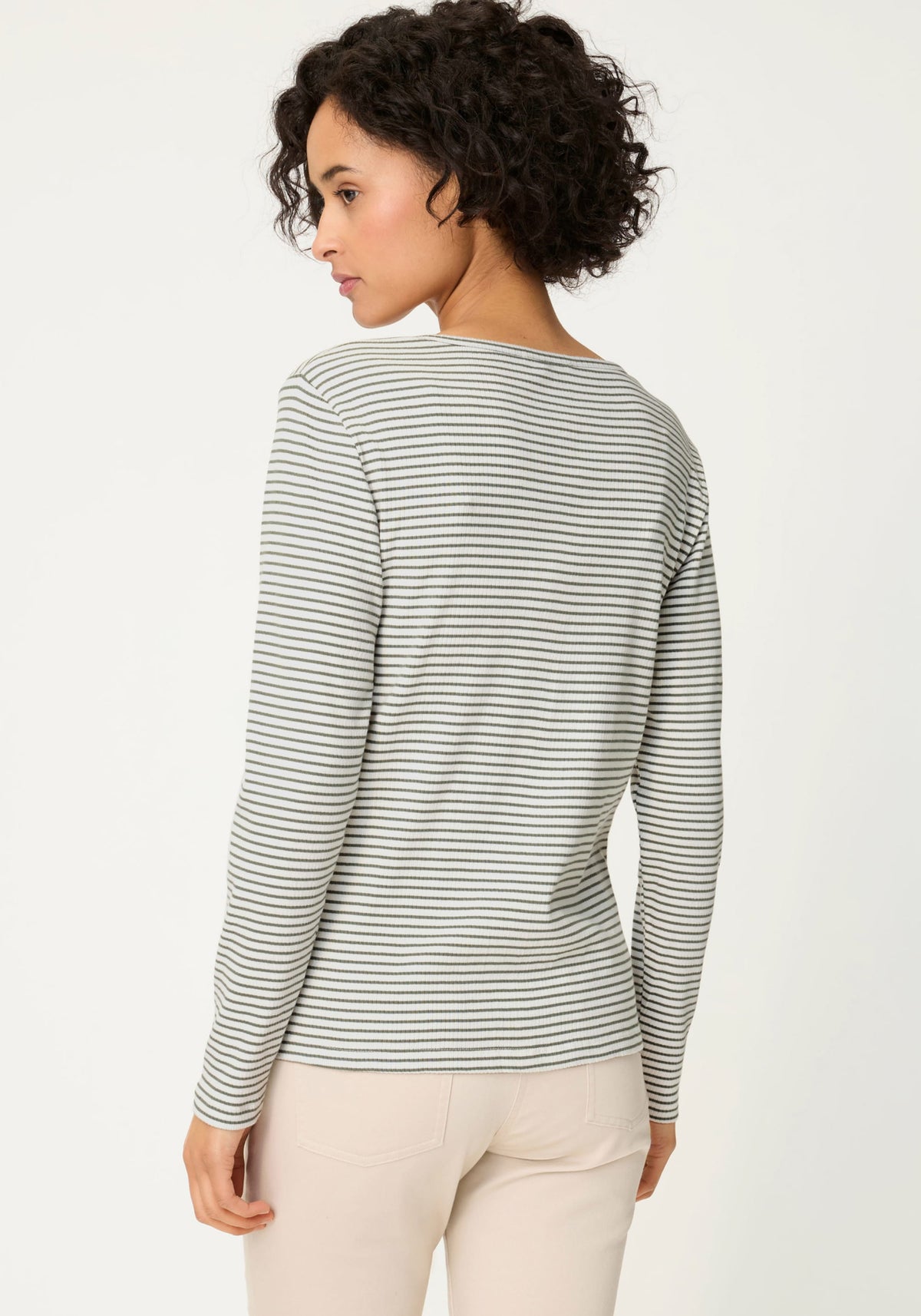 T-shirt Henley en tricot côtelé