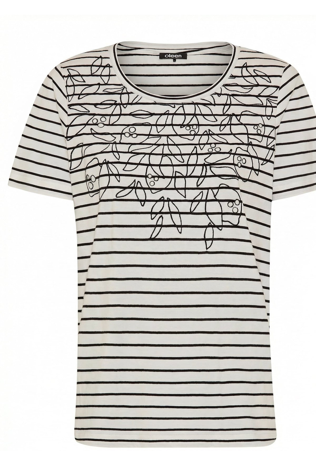 Embrodiered Stripe T-Shirt