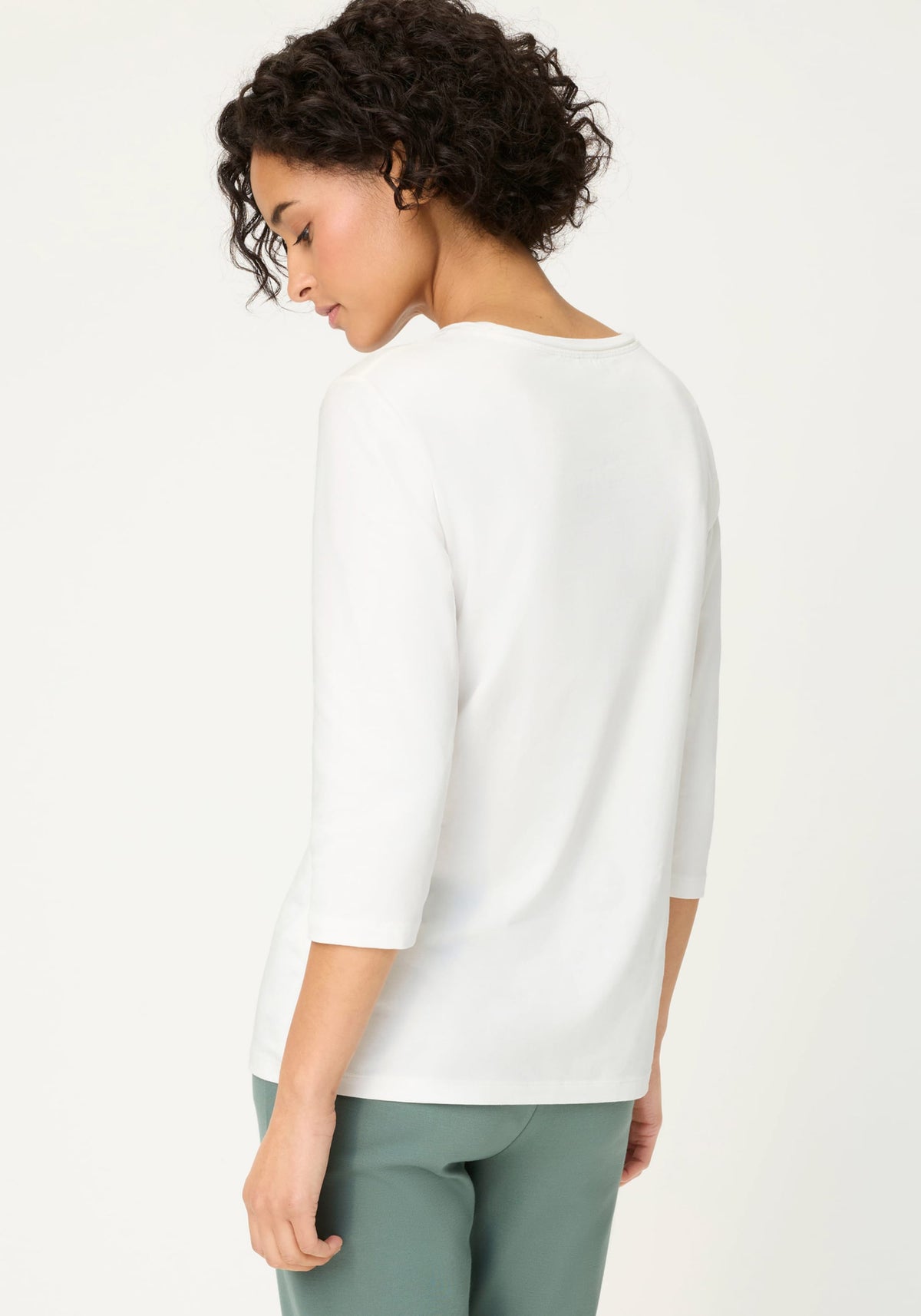 T-shirt à manches 3/4 unies