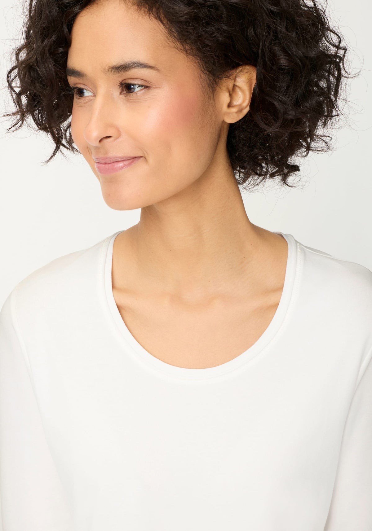 T-shirt à manches 3/4 unies