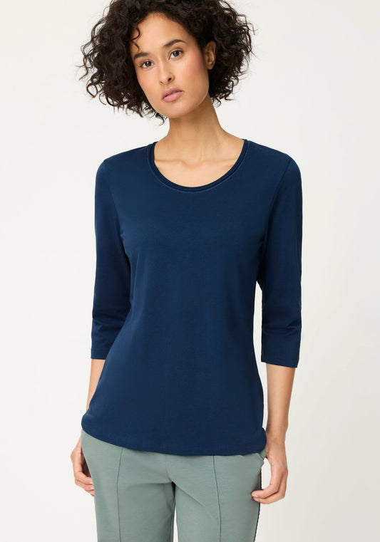 T-shirt à manches 3/4 unies