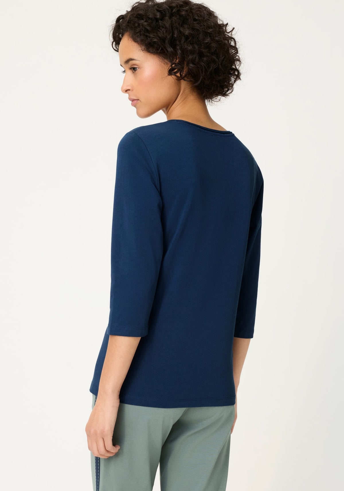 T-shirt à manches 3/4 unies